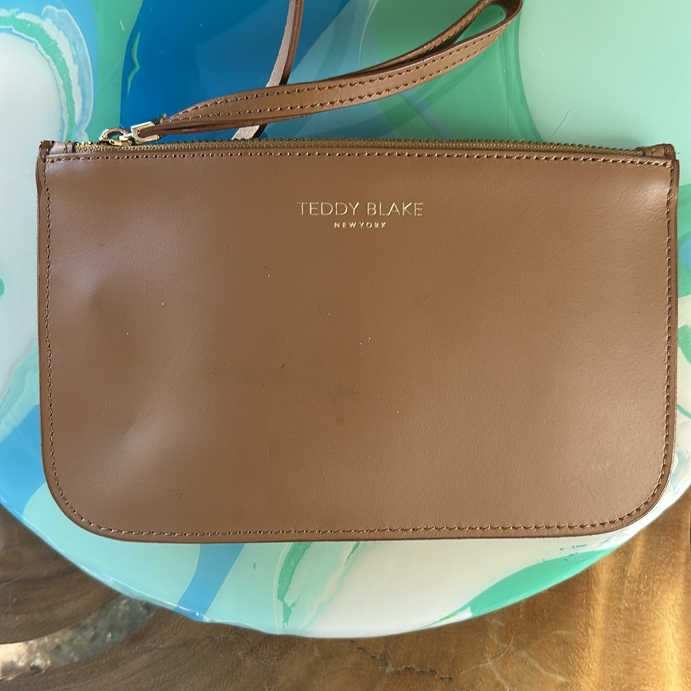 Teddy Blake Leather Tote Alice Vitello CAMEL - Picture 8 of 12